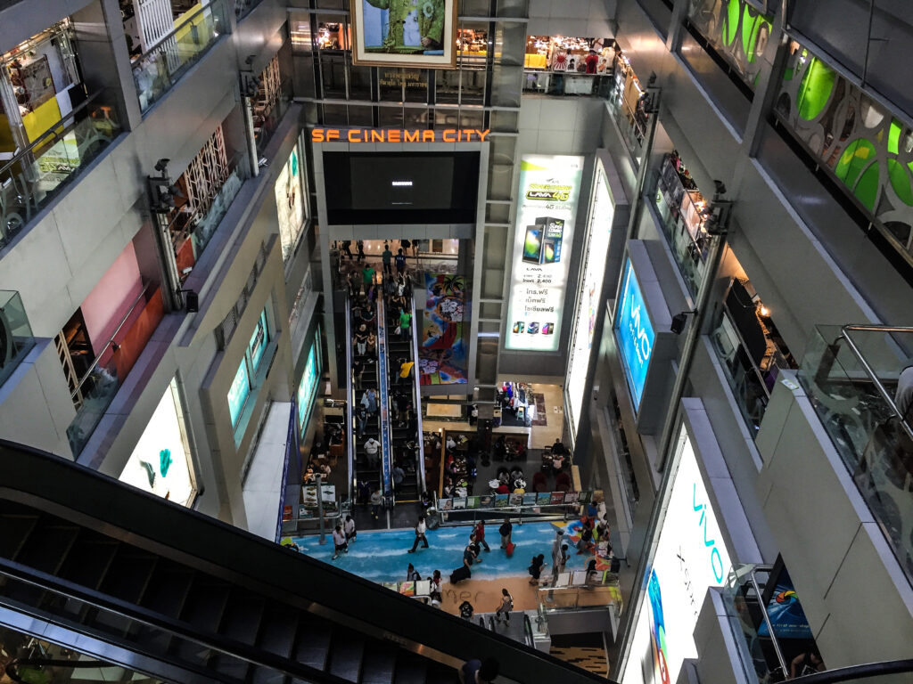 bangkok thailand arcades and shopping malls