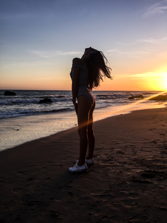 malibu sunset california bikini