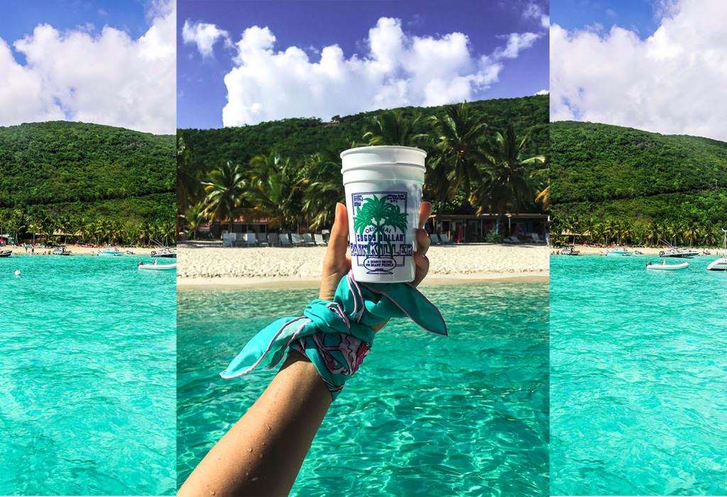 Jost Van Dyke Painkiller Cocktail At The Soggy Dollar Bar