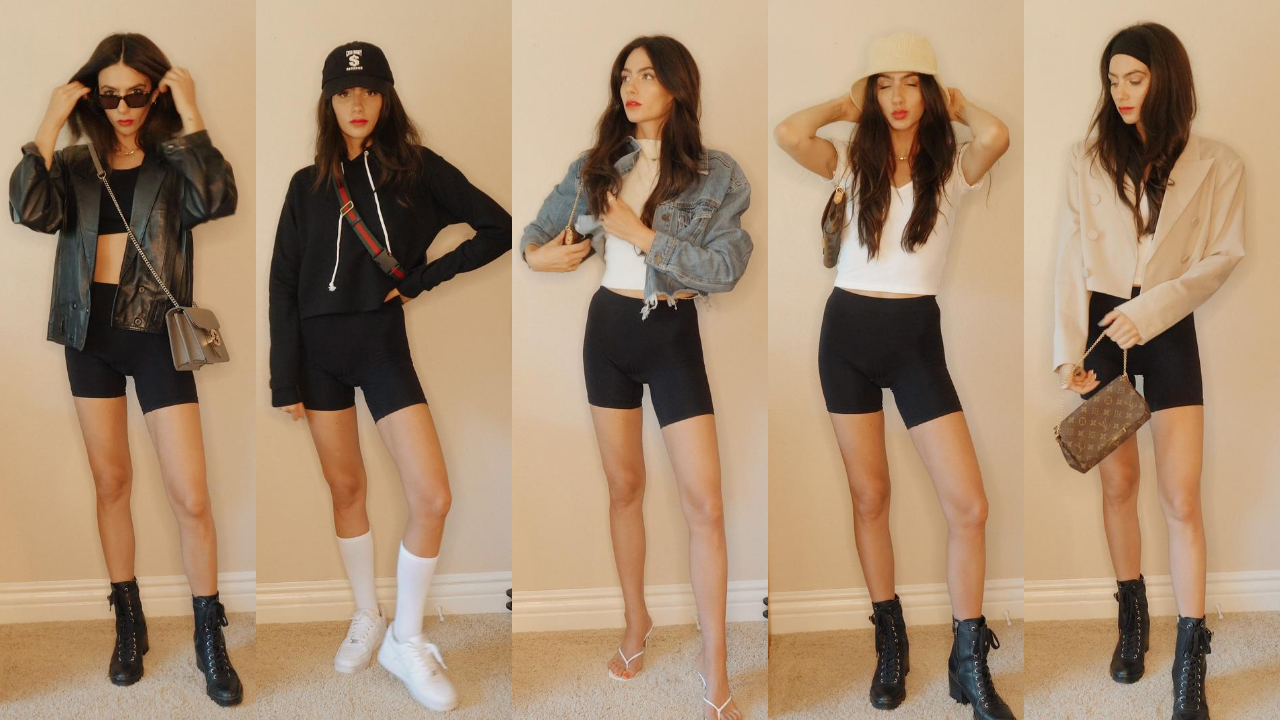 how to style biker shorts