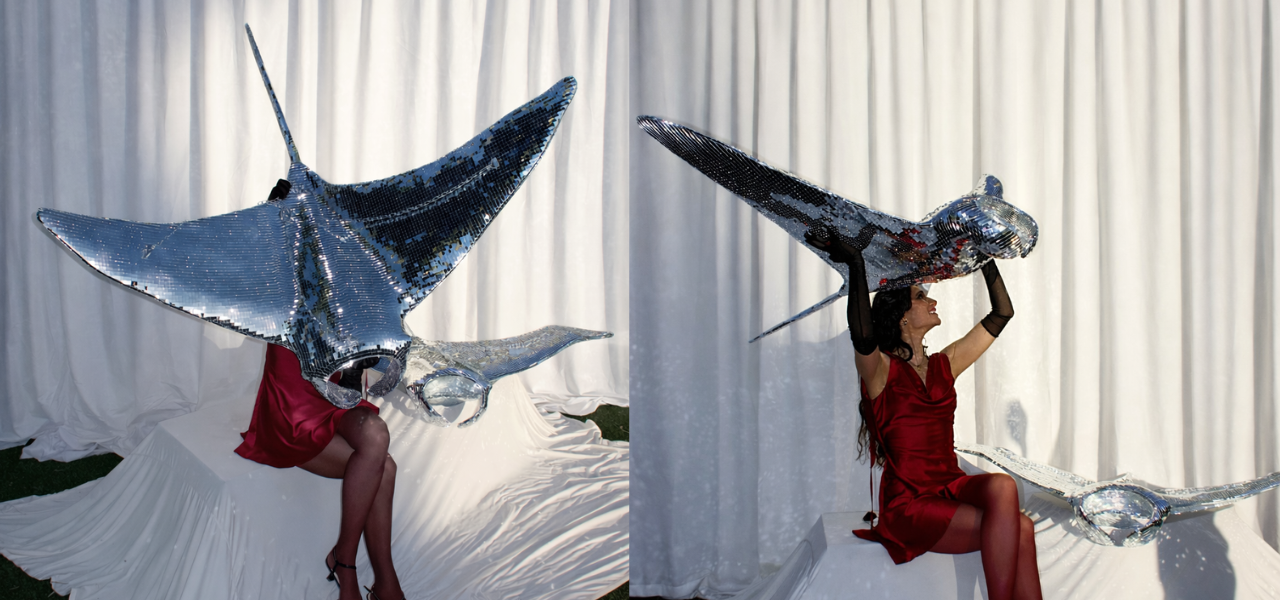 custom disco art manta ray disco balls amy marietta