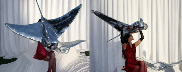 custom disco art manta ray disco balls amy marietta