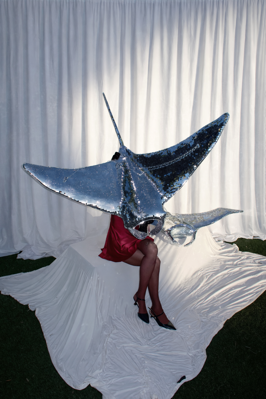 custom disco art manta ray disco balls