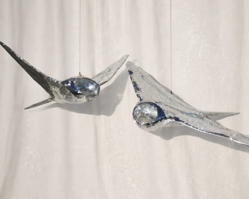 manta ray disco ball art - a.m. club studio